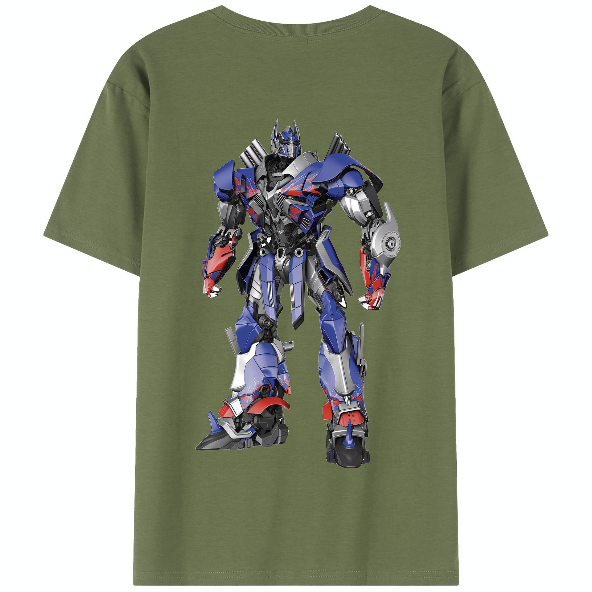 （画像用） Transformers トランスフォーマー 綿100％半袖Tシャツ（背面プリント）